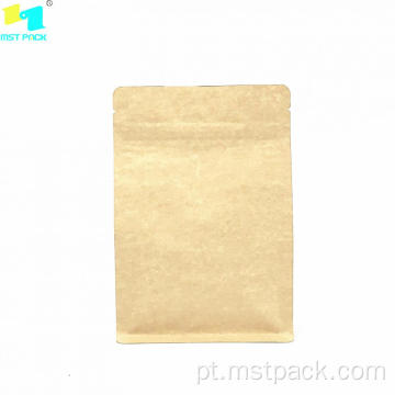 Drid Food Biodegradbal Paper Kraft Bag Resealable Bag